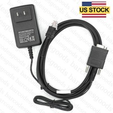 9Pin RS232 Serial Cable with 12V Power Supply For Zebra LI3678 DS3678 6.5FT(2M)  picture