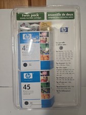 HP Black Noire Ink Print Cartridge 45 Twin 2-Pack New Sealed Exp 2005 picture