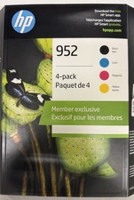 NEW HP 952 Ink Cartridges - Black/Yellow/Cyan/Magenta 4PK 2/2027 picture