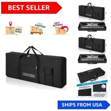 61-Key Water-Resistant Keyboard Case - Padded Gig Bag with Straps picture