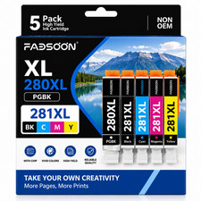 PGI-280XL CLI-281XL Ink 5PK With Chip for TS6220 TS8220 TS9520 TR8620A TS702 picture