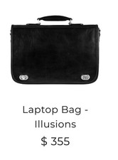 NWT Time Resistance Italian Full Grain Leather Briefcase Black Laptop Bag picture