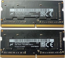 MICRON 8GB RAM (2x4GB) PC4 21300 DDR4 2666MHZ 260 PIN PC APPLE MAC OEM TESTED picture