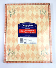 100 Sheets Geographics Tuscan Leaves Design Paper Harlequin Print 8.5x11 24/60LB picture