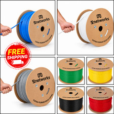 52Networks Cat6A Plenum Solid Copper 23AWG UTP 1000ft, Wooden Spool in 7 Colors picture