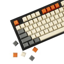 Carbon Miami PBT Double Shot Cherry Profile ANSI Backlit Keycaps Set PC picture