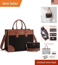 Professional Women's 15.6'' Laptop Bag - Multi-Compartments & Clutch Included picture