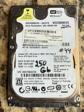 TESTED Western Digital Scorpio WD2500BEVS Laptop HDD 250GB WD2500BEVS-26USTO #44 picture