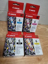Genuine Canon BCI-6 ASSORTED COLORS Ink Cartridges NEW OEM Lot(4) picture