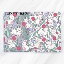 Cute Kawaii Bunny Flowers Case For iPad 10.2 Air 3 4 5 Pro 9.7 11 12.9 Mini picture