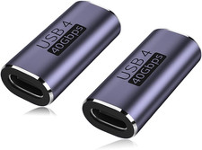 USB C Coupler (2 Pack), USB Type C Female to Female Adapter Extender Compatible picture