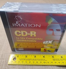 5 Pack Imation 12X CD-R In Jewl Cases 700 MB 80 Min picture