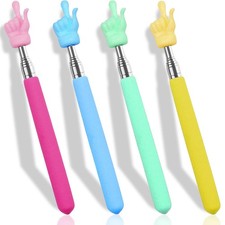 HungGato 4PCS Retractable Teacher Pointer for Classroom Kids Reading, Multi  picture