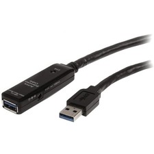 StarTech.com 16.4ft Active USB 3.0 Extension Cable with AC Power Adapter - Shiel picture