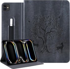 Black Book Style Case for iPad Pro 11 M4 2024 – Magnetic Closure, Slim Design picture