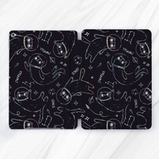 Cats In Space Cute Black Art Case For iPad Air 13 11 10.9 10.2 Mini 7 11th gen picture