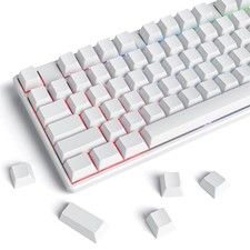 Blank Keycaps Thick PBT Cherry Profile 129 Keys Minimalist White Set Kit picture