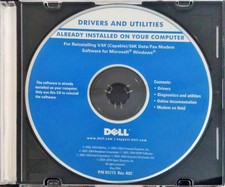 DELL Drivers Utilities V.9X(Capable)/56k Data/Fax Modem Installation CD new open picture