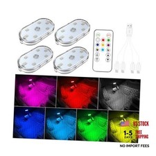 4 PCS Car Led Lights Interior,7 Colors 4 PCS 7 Colored Lights Upgraded Version picture