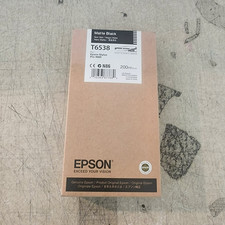 Epson T6538 200ml Matte Black Ink 200ML Genuine New OeM Sealed Box 2018 picture