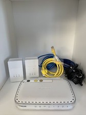 Netgear Wireless Router WGR614 v10 54Mbs Wireless-G With Power line 100 Adaptors picture