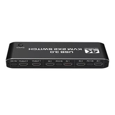 4K 60Hz 2 in 2 out USB 3.0 HDMI kvm switch 2x2 Dual Monitor Extended Display picture