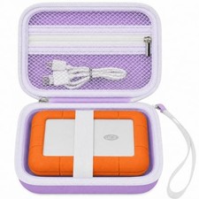 Hard Drive Case for LaCie Rugged Mini USB-C 1TB-5TB,Cable Storage Purple picture