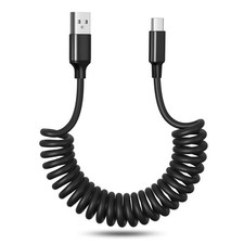 Coiled USB to C Cable, OKRAY a c Cable 60W Fast 3FT - 1Pack picture