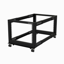 StarTech 4-Post 8U Mobile Open Frame Server Rack, 19in Network Rack with picture