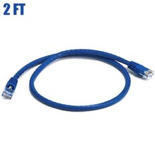 2FT Cat5E RJ45 Network LAN Ethernet UTP Patch Cable Stranded Copper Wire Blue picture
