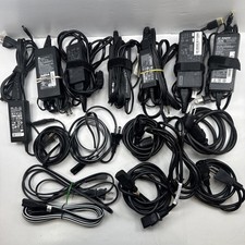 Lot of  16 AC Laptop Power Cords Adapters 3-prong 2-prong (figure 8) ***UNTESTED picture