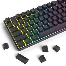129 PCS Grey Black Blank Minimalist PBT Keycaps Cherry Profile Custom Sets picture