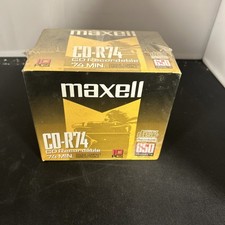 Box Of 10 Maxell CD-R74 Blank Compact Discs Recordable 74 Min 650MB VTG Sealed picture