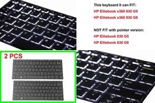 2pcs Durable US Keyboard for HP EliteBook x360 830 G5,x360 830 G6 2-in-1 Backlit picture