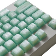 ULTRAEQUIP Jade Keycaps, 160 Keys Double Shot, PBT RSA Profile, Translucent S... picture