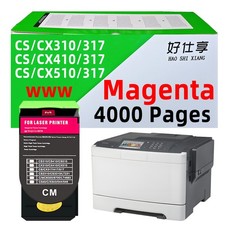 80C1XM0 Magenta Toner Cartridge Compatible for Lexmark CX310 CX410 CX510 CS310 picture