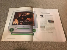 Vintage 2001 APPLE iMAC Poster Print Ad w Firewire port & iMovie Software picture