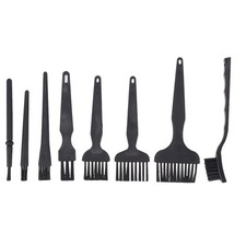 8Pcs Keyboard Dustpan Brush Set Durable Anti Static Black for Computer Cleaning picture