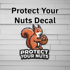 Protect Your Nuts Decal (Squirrel, sarcastic stickers, funny vinyl Sticker, Car picture