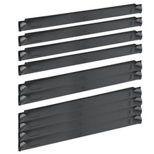 10 Pack 1U Black Plastic Rack Blank Panel 19