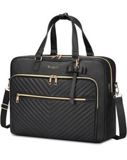 Taygeer 17 Inch Laptop Bag for Women, Large Convertible Quilted Briefcase Bac... picture