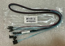 Supermicro CBL-SAST-1280QT4S2-100 SlimSASx4 STR to 4xSATA w/2SB,80CM,100Ohm picture