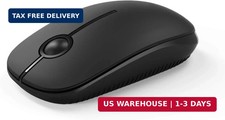 VssoPlor Wireless Mouse, 2.4G Slim Computer Laptop Mouse, Black picture