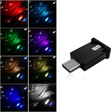 USB Type C LED Ambient Light, 8 Colors RGB Dynamic Atmosphere Lamp Car Interior picture