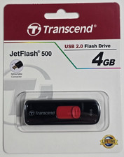 Transcend JetFlash 500 USB 2.0 Flash drive 4GB TS4GJF500 New Sealed picture