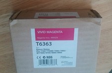 12-2022 New EPSON T6363 Vivid Magenta Ink 700ml Stylus Pro 7890/7900/9890/9900 picture