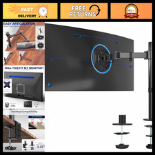Adjustable Ultrawide Monitor Arm Desk Mount for 13-32 inch Screens, 22 lbs Capac picture