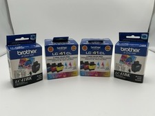 Lot of 4 Genuine Brother LC 41CL  Ink Cartridge packs EXPIRED  Color/Black picture