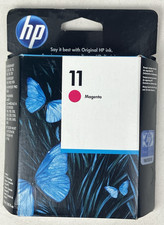 Genuine HP 11 Magenta Ink Cartridge - SEP/2013 Sealed Brand New picture