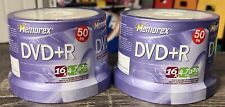Lot 2 New Sealed Memorex Recordable DVD+R 50 Pack 16x 4.7GB 120 Min - 100 Total picture